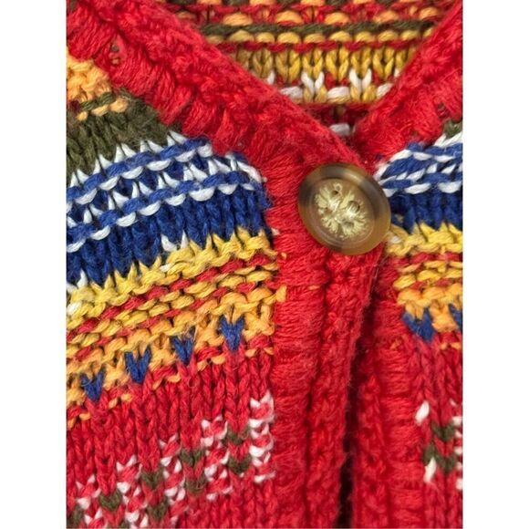 Eddie Bauer Vintage Striped Line Blend Cardigan Sweater PXS - Picture 3 of 4